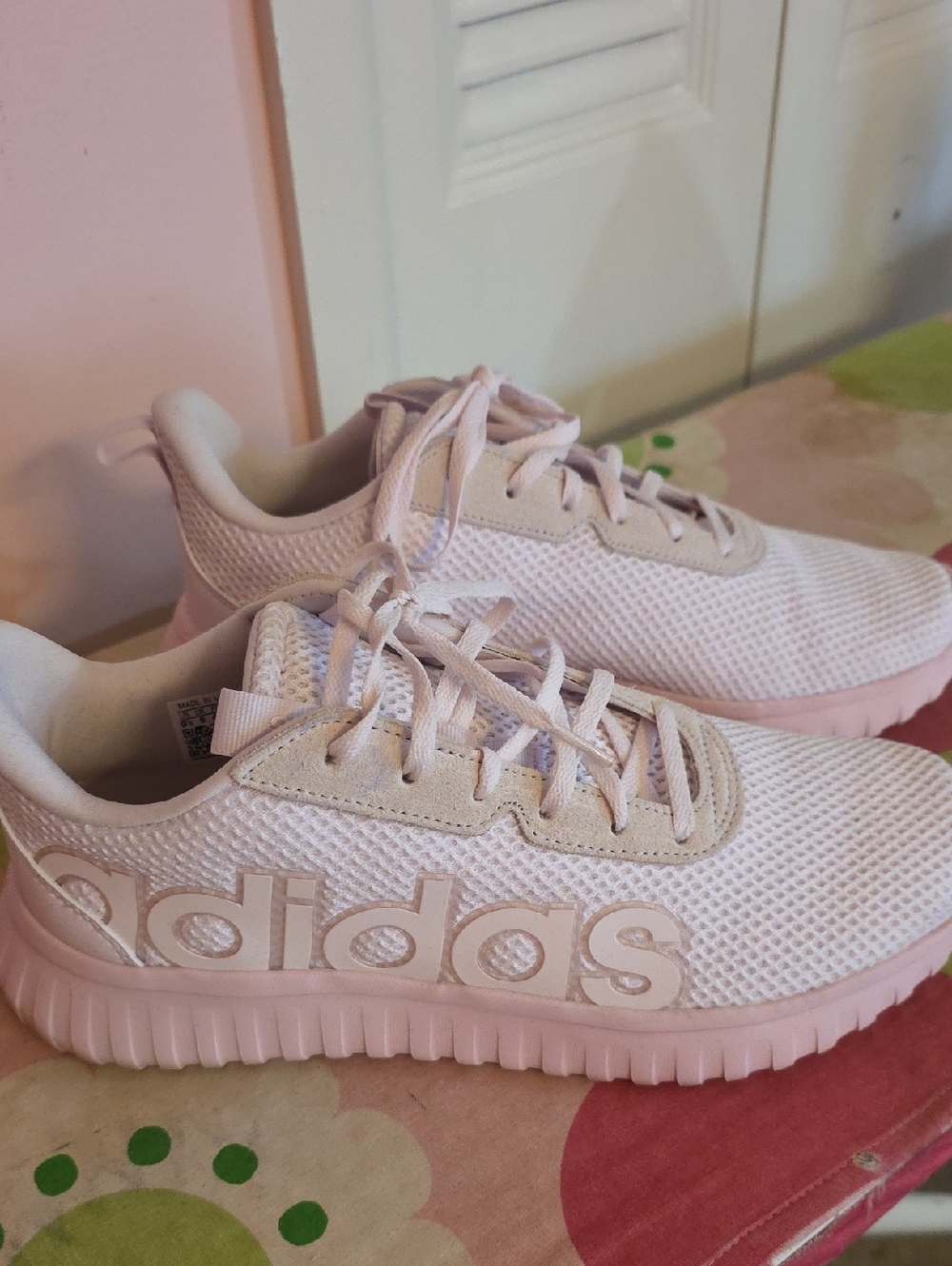 adidas Pastel Pink Mesh Runner Sneakers